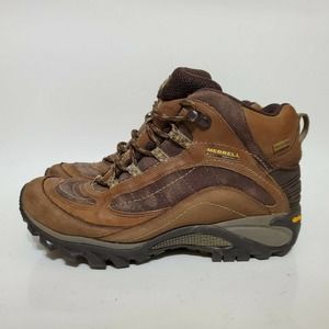 Merrell Siren Continuum Womens 7.5 Brown Leather Hiking Shoes J16038 Waterproof